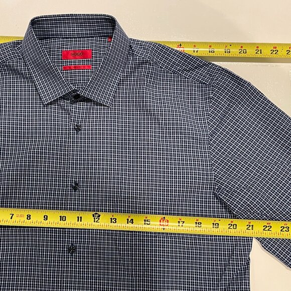 Hugo Boss Sharp Fit 16/32-33 Blue Dress Shirt - Picture 4 of 4